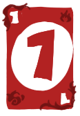 Red number card