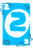 Blue number card