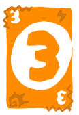 Yellow number card